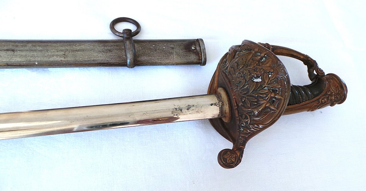 "vincennes Hunters" Officer's Saber, Model 1838. 19th Century 