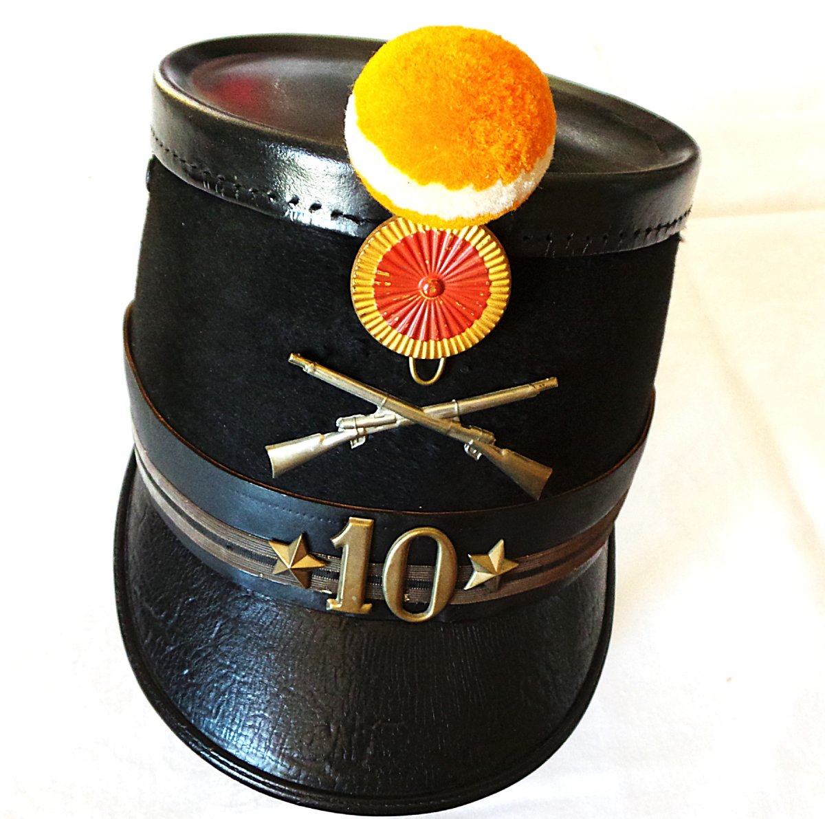 SHAKO 10 EME REGIMENT D INFANTERIE - SUISSE - CANTON DE GENEVE - MOD 1888- MAISON MOHR & SPEYER