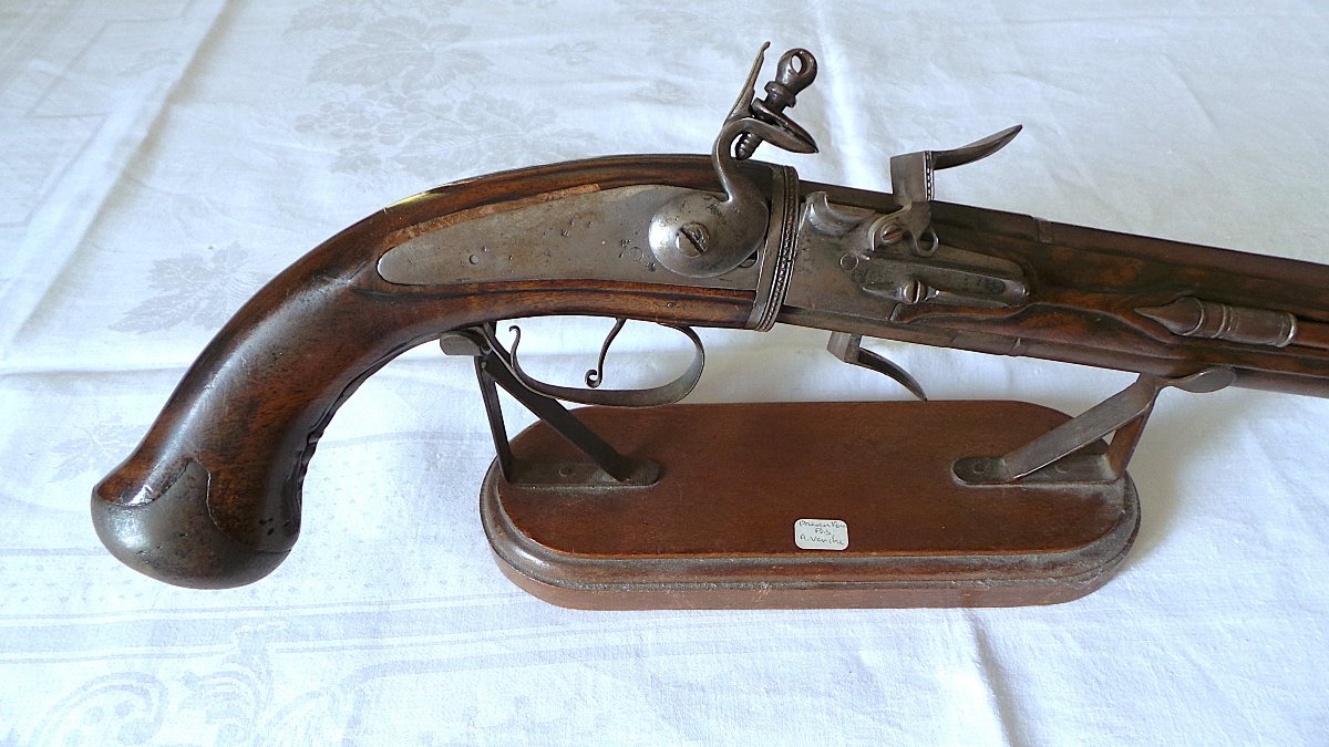 PISTOLET A SILEX A 2 CANONS TOURNANTS - XVII° -LOUIS XIV - CIRCA -1650 - 1680-photo-4