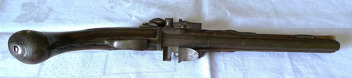 PISTOLET A SILEX A 2 CANONS TOURNANTS - XVII° -LOUIS XIV - CIRCA -1650 - 1680-photo-1