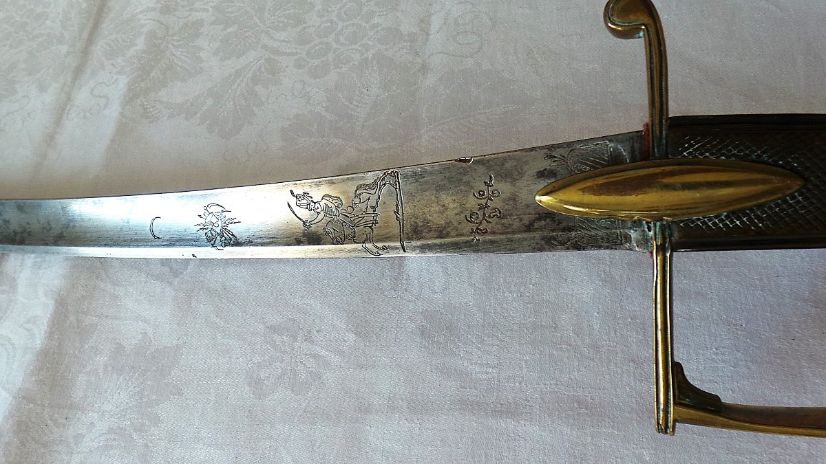 SABRE D OFFICIER DE HUSSARD -EPOQUE CONSULAT - XVIII°-photo-3