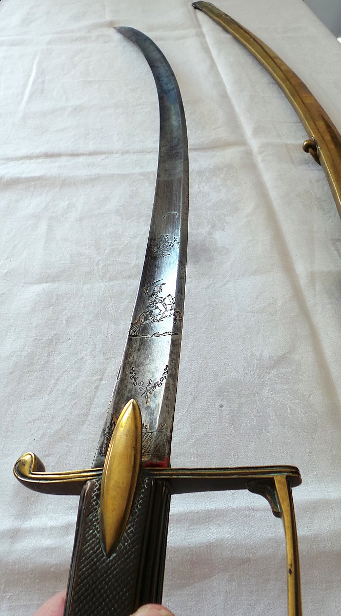 SABRE D OFFICIER DE HUSSARD -EPOQUE CONSULAT - XVIII°-photo-4