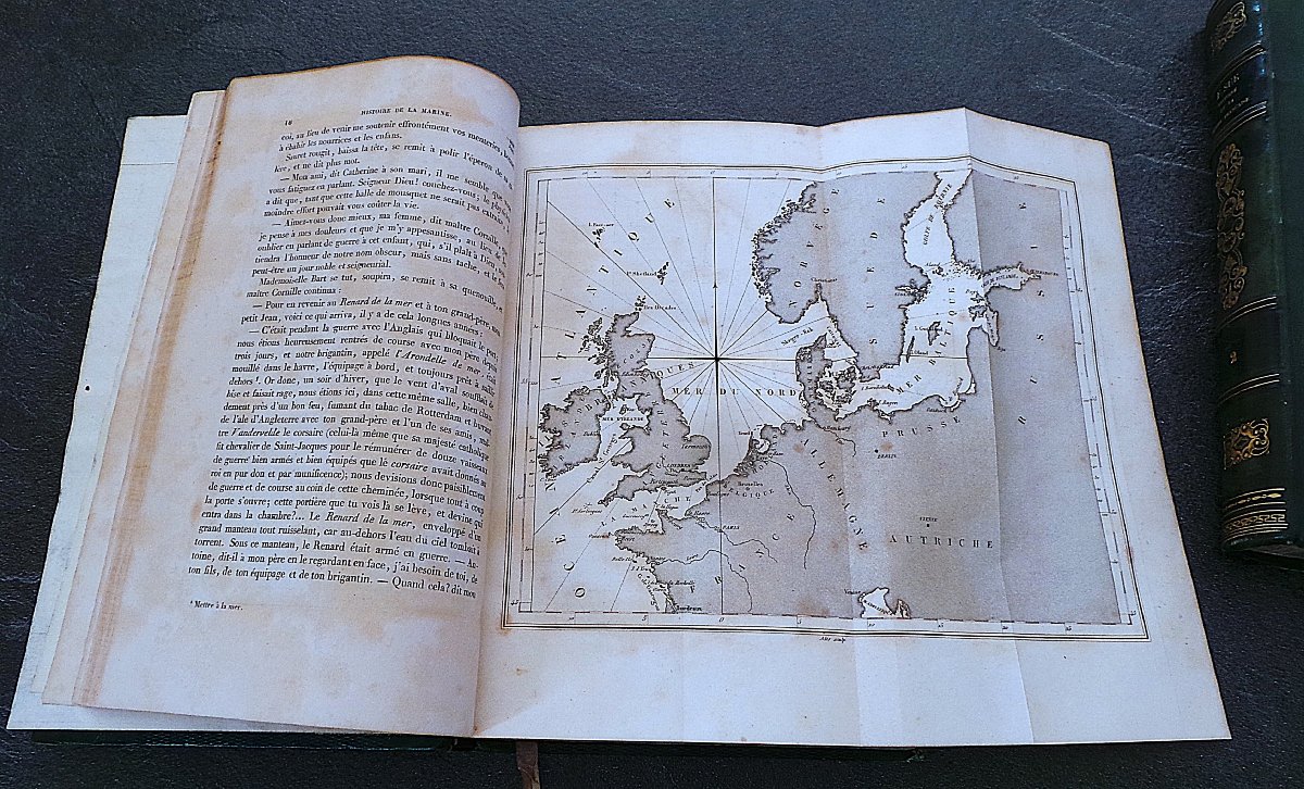 History Of The French Navy—eugene Sue—1835—edited By Felix Bonnaire—volumes 1, 2, 4, 5—-photo-7