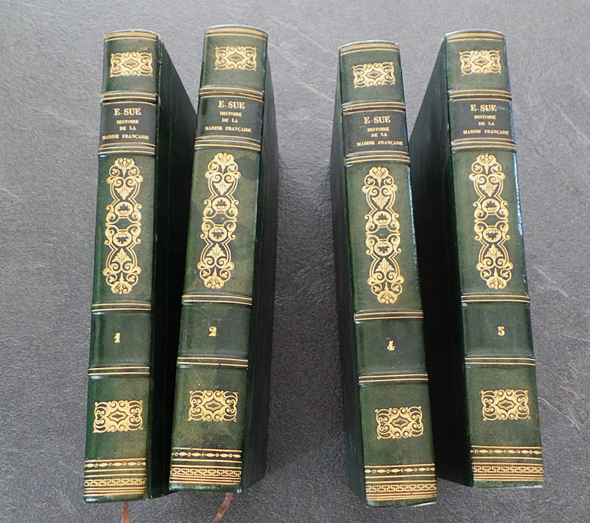 History Of The French Navy—eugene Sue—1835—edited By Felix Bonnaire—volumes 1, 2, 4, 5—