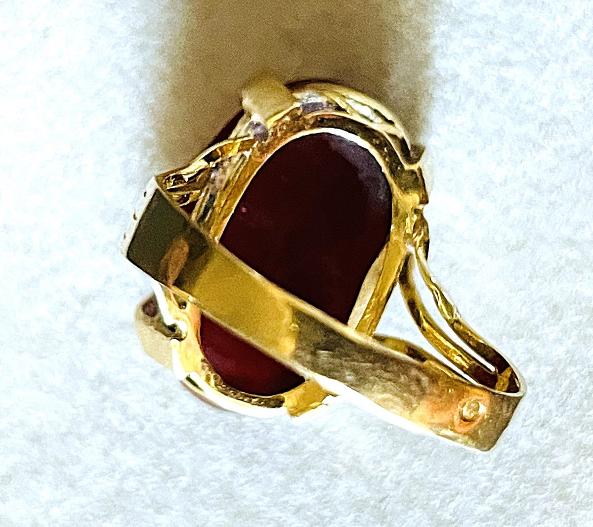 18k Gold Ring - Agate Came - Muse Erato - Victorian Era - 19th Century-photo-1
