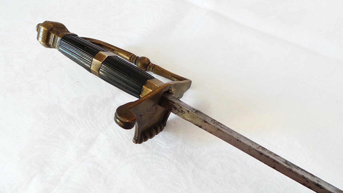 EPEE D OFFICIER -DRAGON - CHASSEUR A CHEVAL -EPOQUE - CONSULAT -1ER EMPIRE - 1799 - 1814 - -photo-3