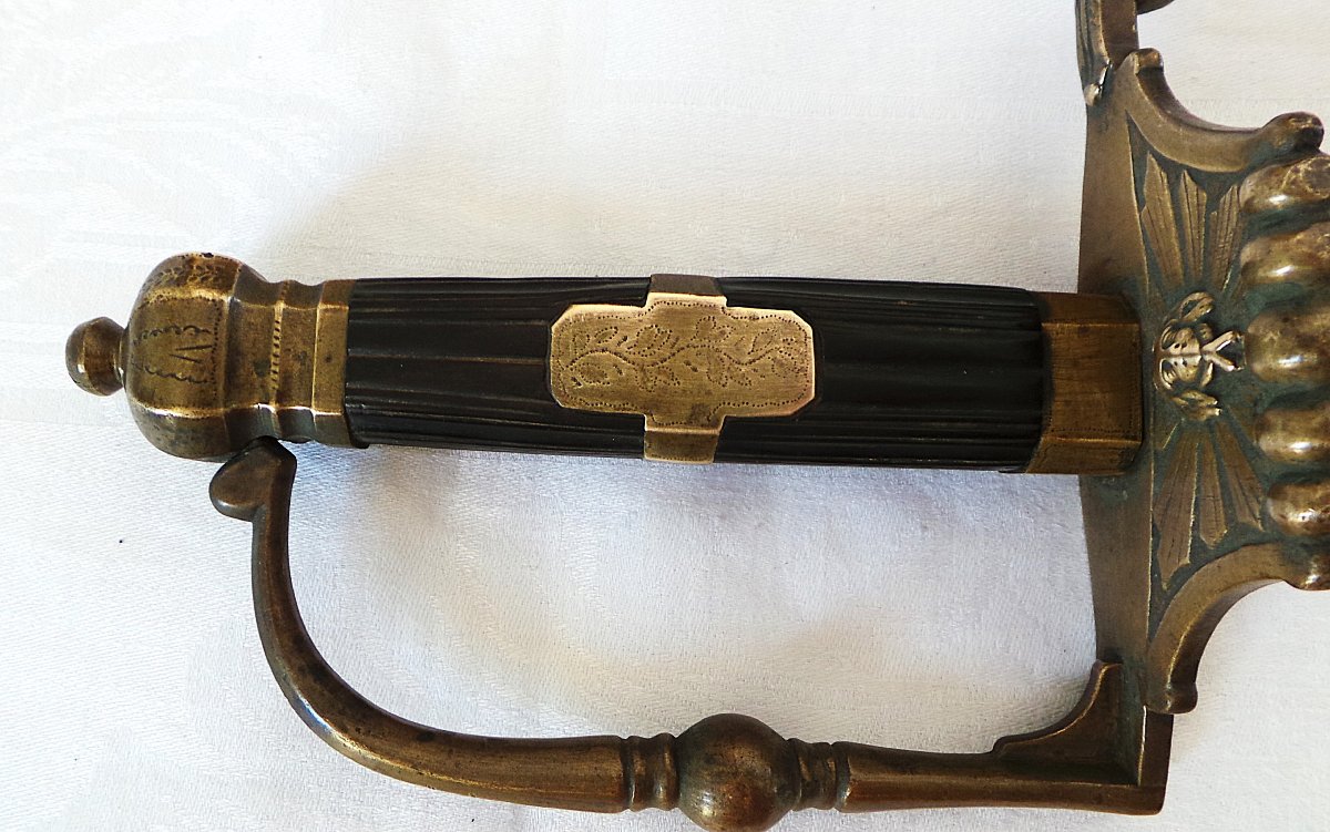 EPEE D OFFICIER -DRAGON - CHASSEUR A CHEVAL -EPOQUE - CONSULAT -1ER EMPIRE - 1799 - 1814 - -photo-1