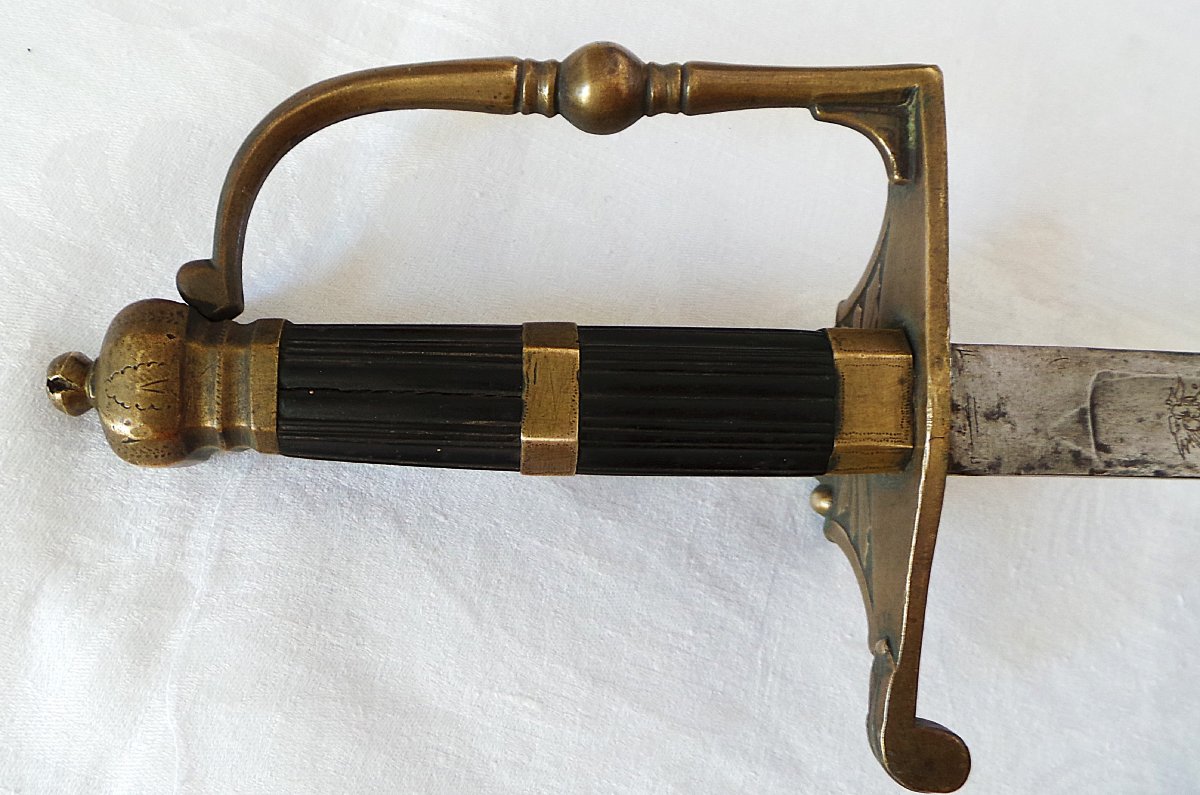 EPEE D OFFICIER -DRAGON - CHASSEUR A CHEVAL -EPOQUE - CONSULAT -1ER EMPIRE - 1799 - 1814 - -photo-2