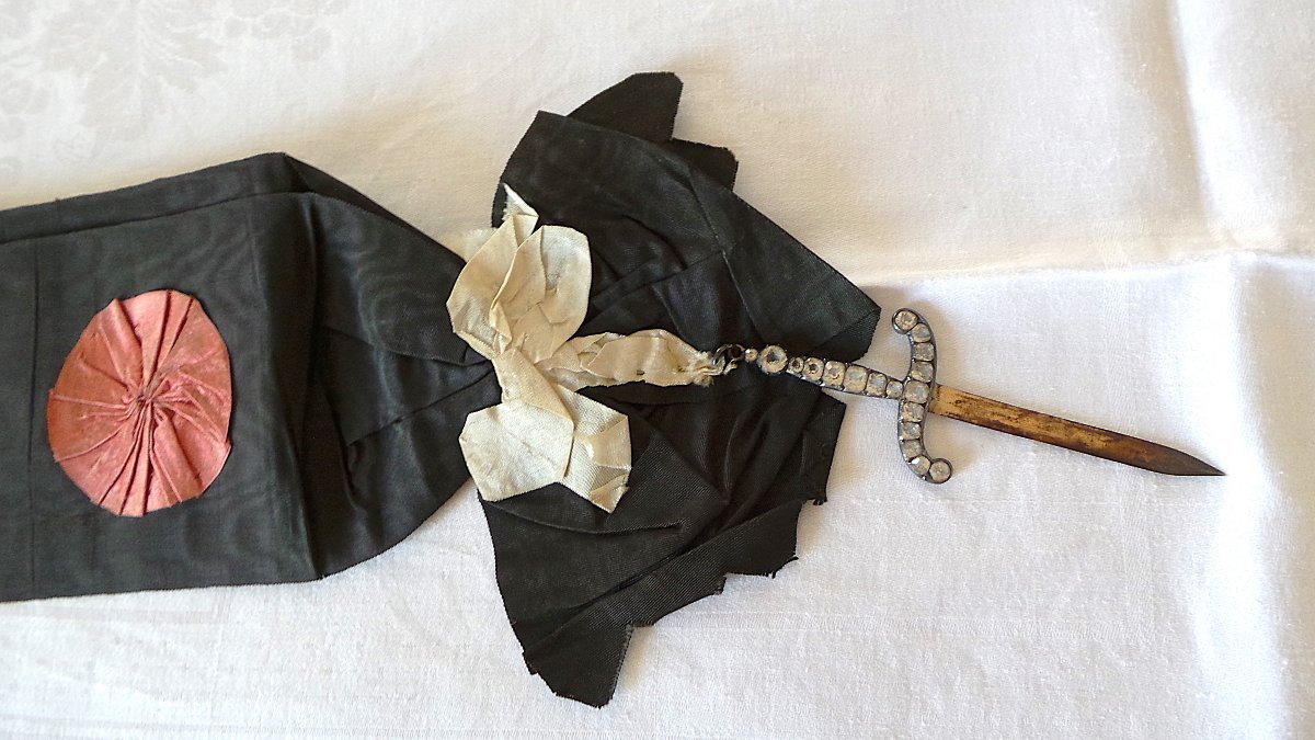 Elected Official's Cord - Conquer Or Die - 3 Cranes - 9 Tears - Jewelry - 19th–20th Centuries-photo-2