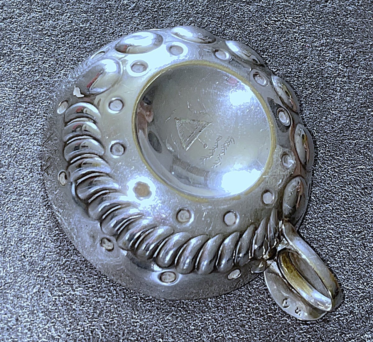 Maconnique Wine Glass - Ribbing And Dots - Decoration Featuring A Second Supervisor & The Initials "h.r." 1859 - 19th Century-photo-5