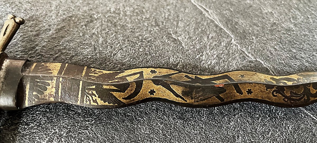 Elu Kadosh Short Sword - Blue-hardened And Gilded Flaming Blade - First Empire - Restoration - 19th Century-photo-1