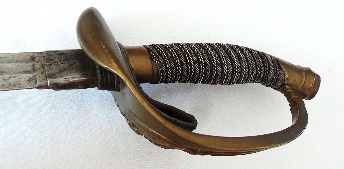 SABRE D OFFICIER PRUSSIEN D INFANTERIE AUX ARMES DE GUILLAUME 2-photo-4