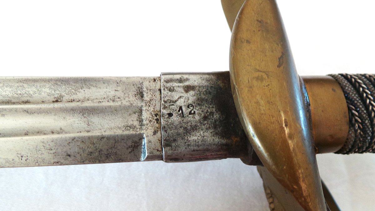 SABRE D OFFICIER PRUSSIEN D INFANTERIE AUX ARMES DE GUILLAUME 2-photo-1