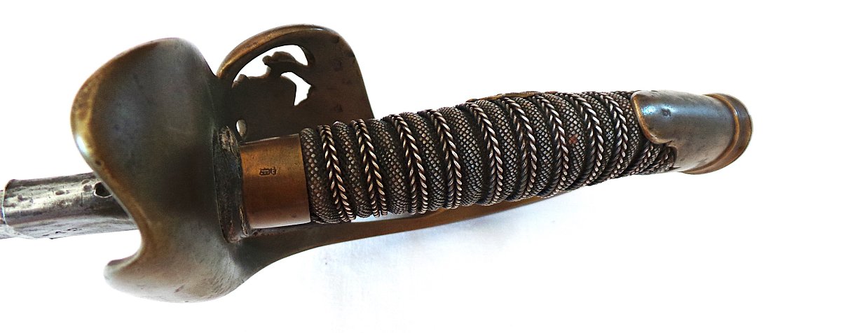 SABRE D OFFICIER PRUSSIEN D INFANTERIE AUX ARMES DE GUILLAUME 2-photo-2