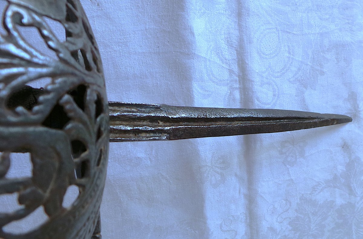 Left-handed Dagger With A Re-drilled And Decorated Shell-shaped Guard - 17th–18th Centuries-photo-5