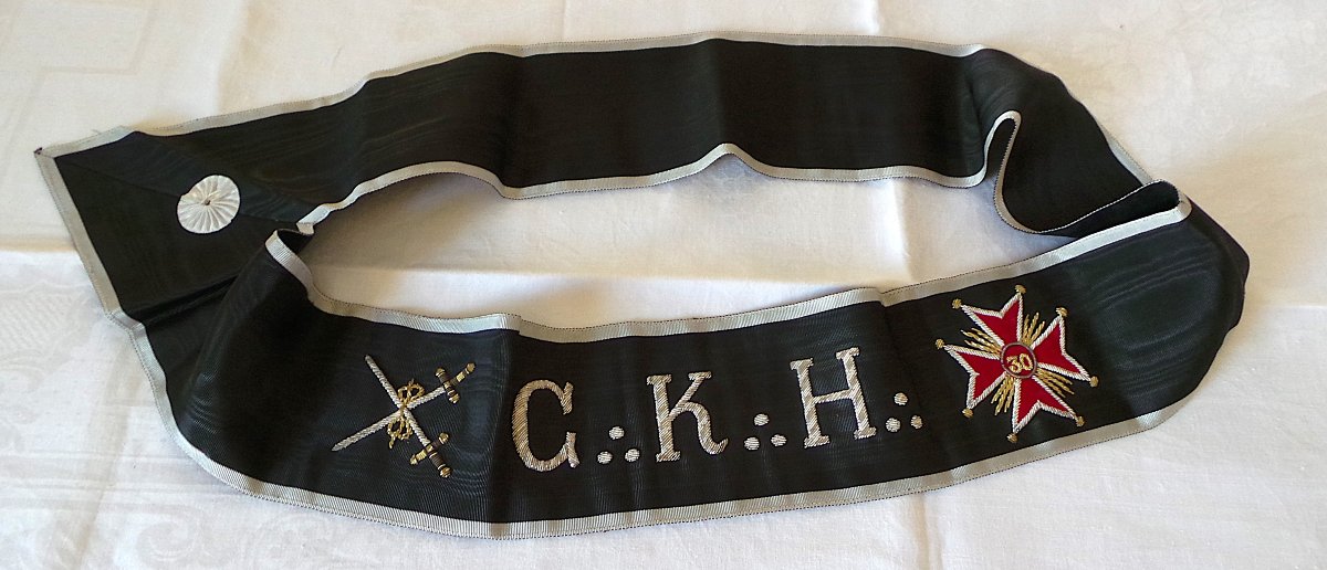 Cordon Kadosh 30° Degree - "c:. K:. H:.- XIX°"