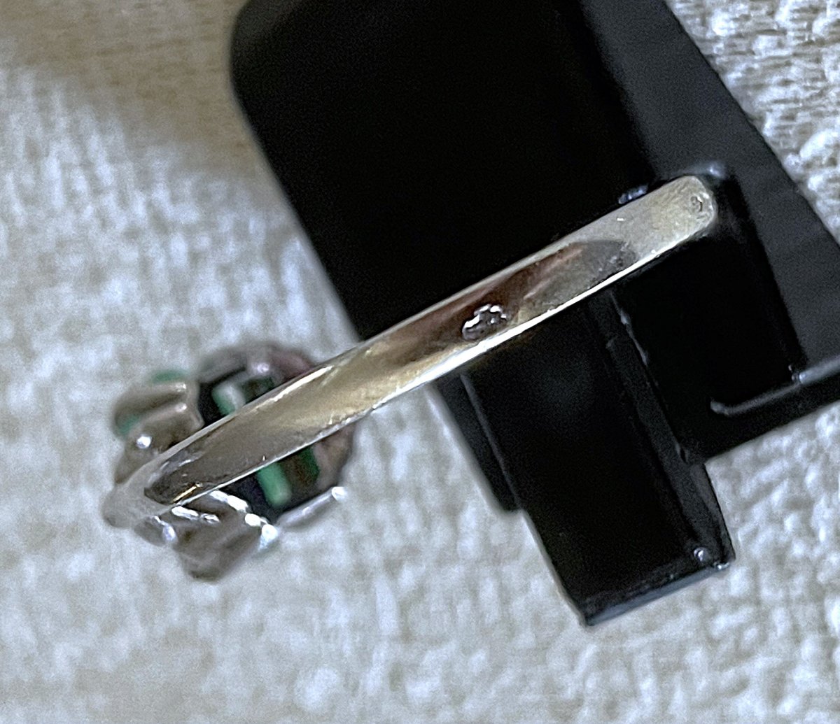 18k Gold Ring - Emerald & Diamonds - Id Card --photo-4