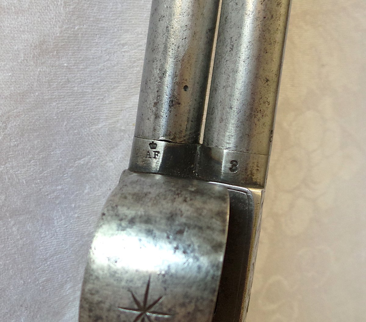 Pistol - "auguste Francotte" - 1868 - 2 Side-by-side Barrels - 19th Century-photo-1