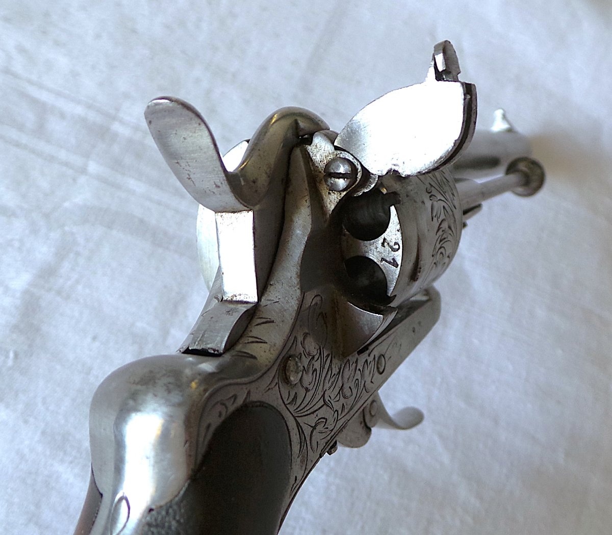 "eugene Lefaucheux" Revolver, Caliber 7 Mm, In A Case—1860–1870—19th Century-photo-2
