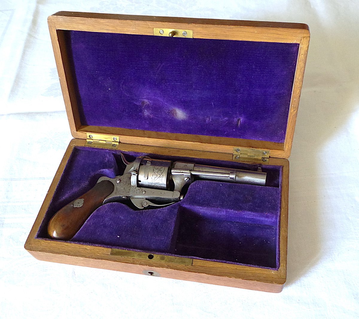 "eugene Lefaucheux" Revolver, Caliber 7 Mm, In A Case—1860–1870—19th Century