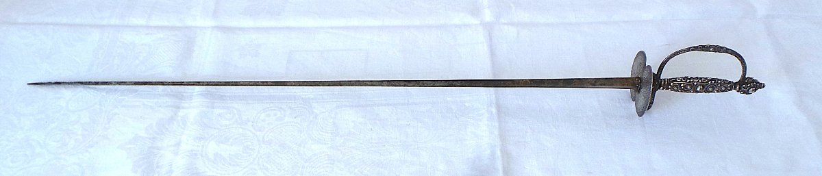 EPEE EN MONTURE ARGENT - POINCONS  PARIS  1785 & FERMIER GENERAL - XVIII°- LOUIS XVI--photo-2