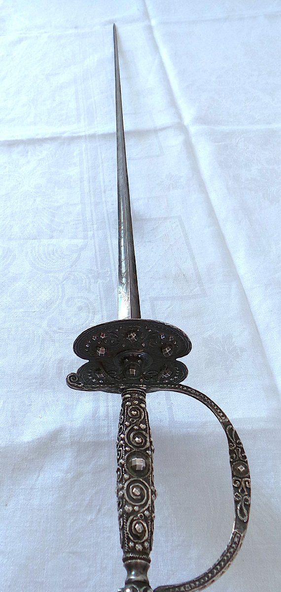EPEE EN MONTURE ARGENT - POINCONS  PARIS  1785 & FERMIER GENERAL - XVIII°- LOUIS XVI--photo-4