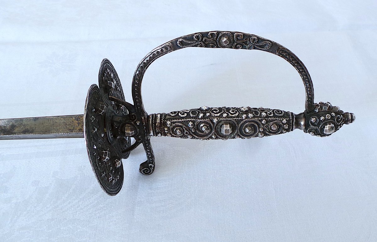EPEE EN MONTURE ARGENT - POINCONS  PARIS  1785 & FERMIER GENERAL - XVIII°- LOUIS XVI--photo-8