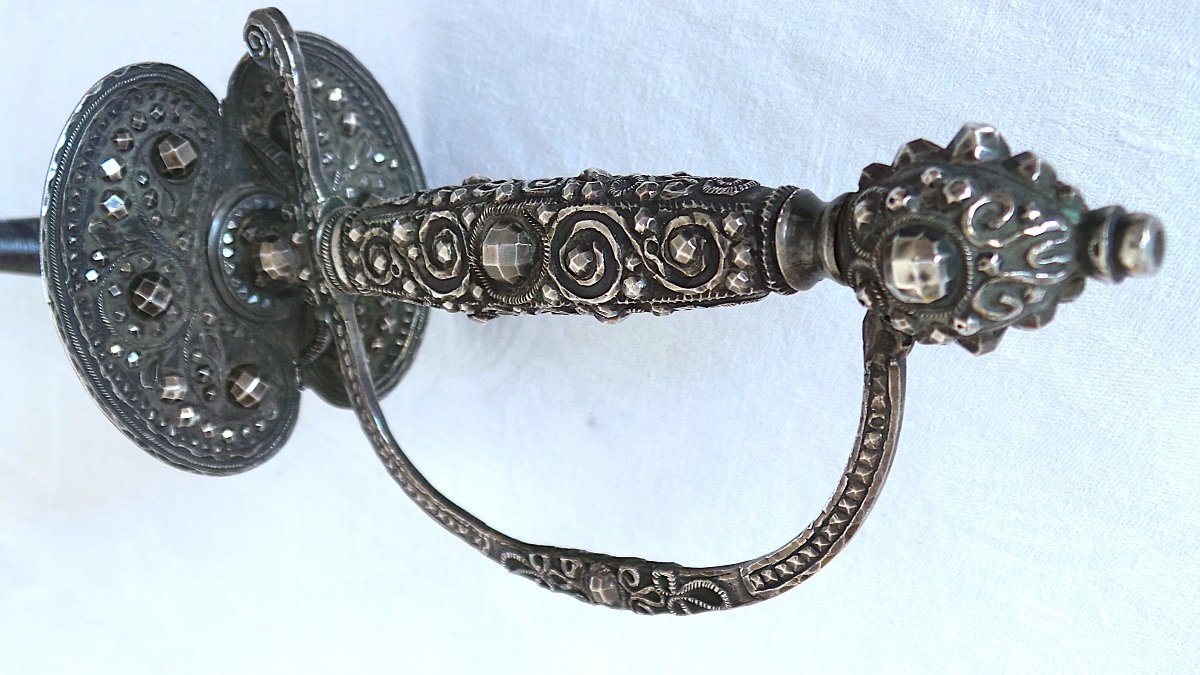 EPEE EN MONTURE ARGENT - POINCONS  PARIS  1785 & FERMIER GENERAL - XVIII°- LOUIS XVI-
