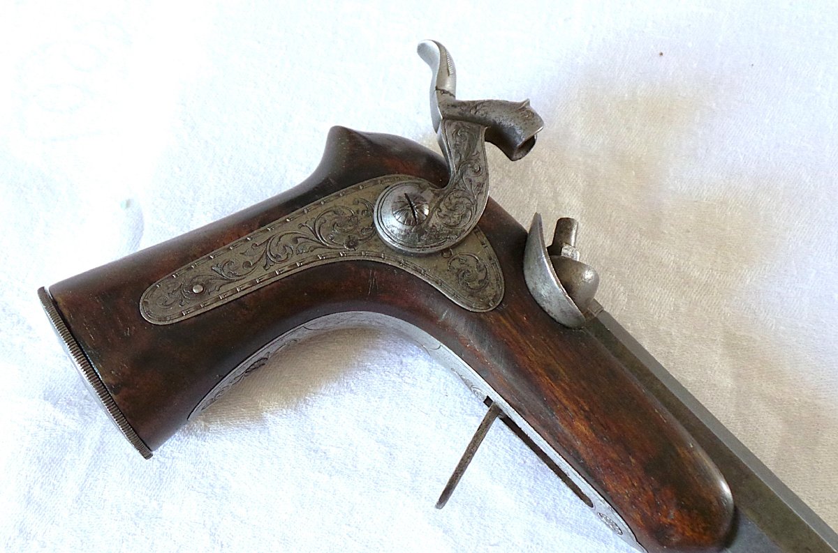PISTOLET " HENRI-GUSTAVE DELVIGNE" - (1800 - 1876 ) -XIX°-photo-3