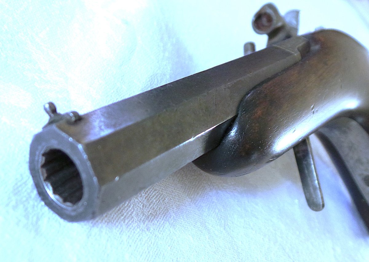 PISTOLET " HENRI-GUSTAVE DELVIGNE" - (1800 - 1876 ) -XIX°-photo-1