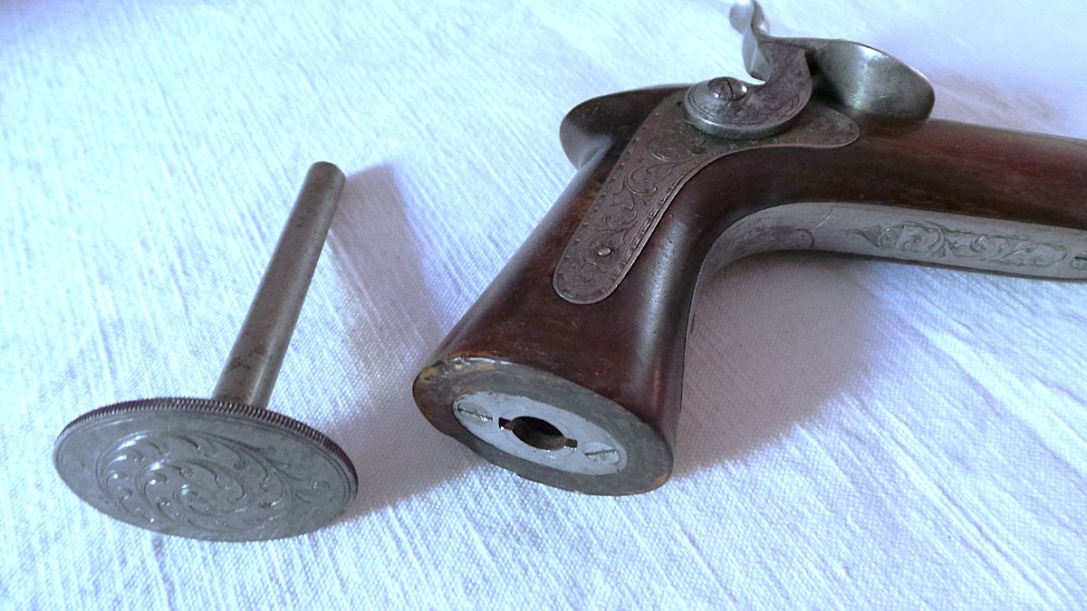 PISTOLET " HENRI-GUSTAVE DELVIGNE" - (1800 - 1876 ) -XIX°-photo-3
