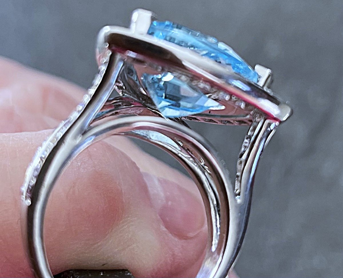 BAGUE MAUBOUSSIN " TELLEMENT SUBSTILE POUR TOI " OR 18K - AIGUE MARINE- SAPHIRS- DTS- AMETHYSTE-photo-1