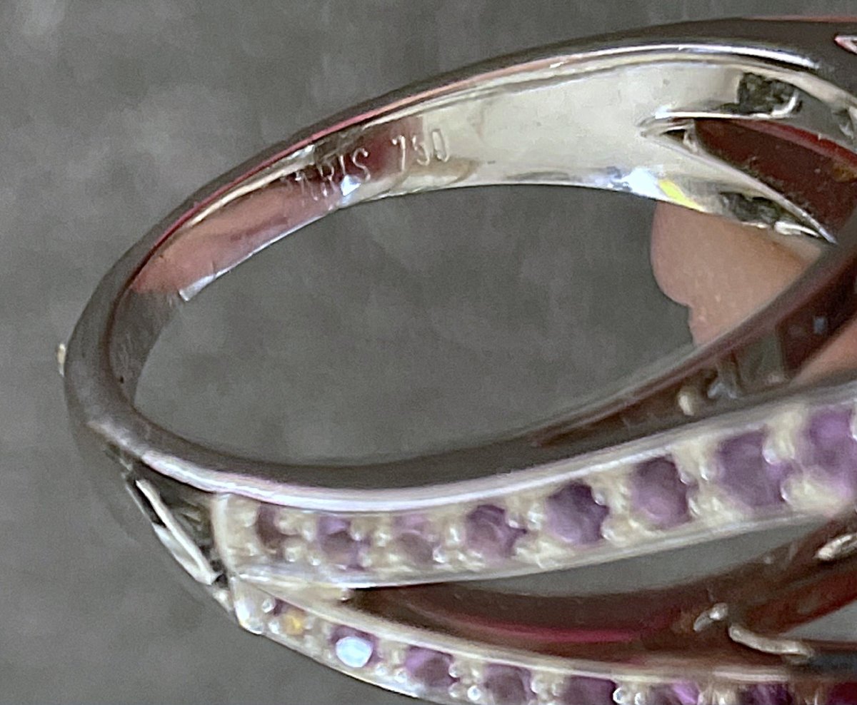 BAGUE MAUBOUSSIN " TELLEMENT SUBSTILE POUR TOI " OR 18K - AIGUE MARINE- SAPHIRS- DTS- AMETHYSTE-photo-4