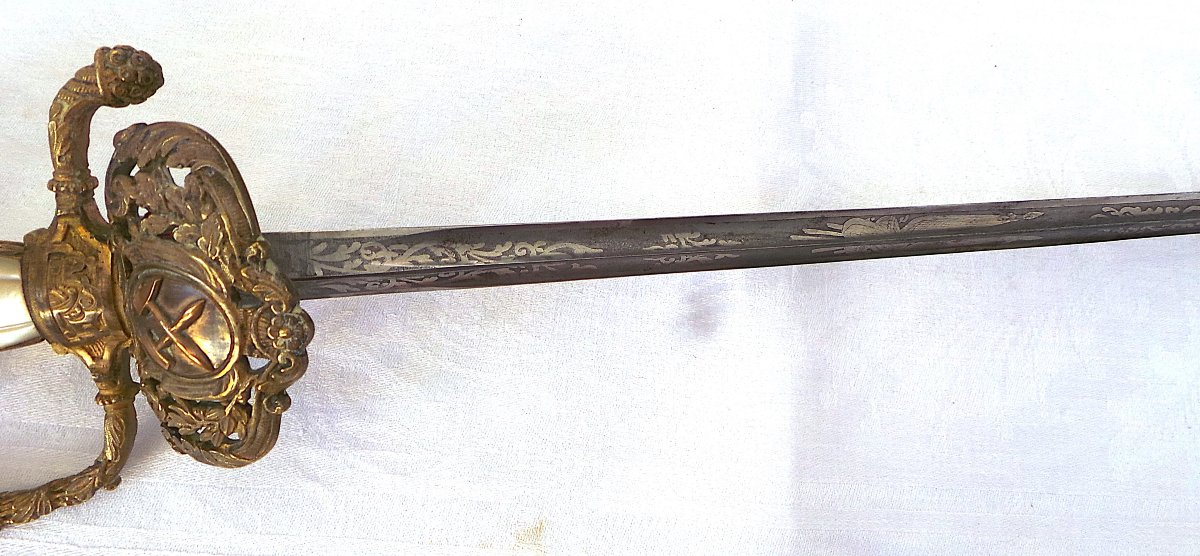 Officer's Sword From The école Des Mines De Saint-étienne - Second Empire - 19th Century-photo-3