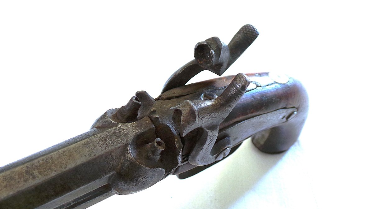 Fort Pistolet With Two Stacked Barrels And A Movable Rod - Second Empire --photo-5