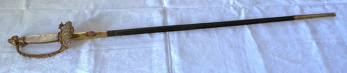 EPEE DE COMMISSAIRE DES POUDRES ET SALPETRES , MODELE 1852 - II° EMPIRE- XIX°-photo-3