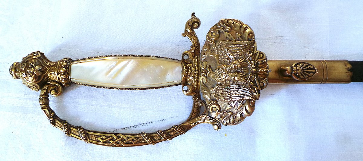 EPEE DE COMMISSAIRE DES POUDRES ET SALPETRES , MODELE 1852 - II° EMPIRE- XIX°