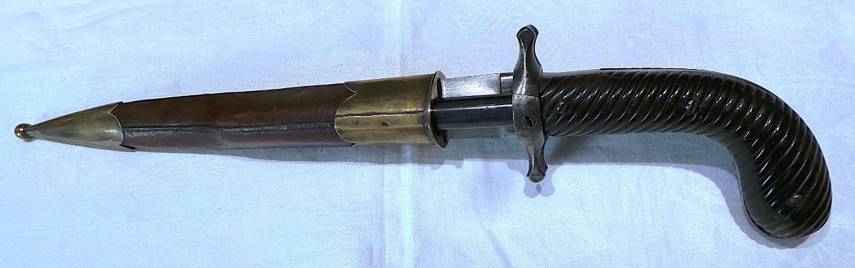 DAGUE -PISTOLETS DE CHASSE " DUMONTHIER" - II° EMPIRE - 1850- 1870- XIX°-photo-4