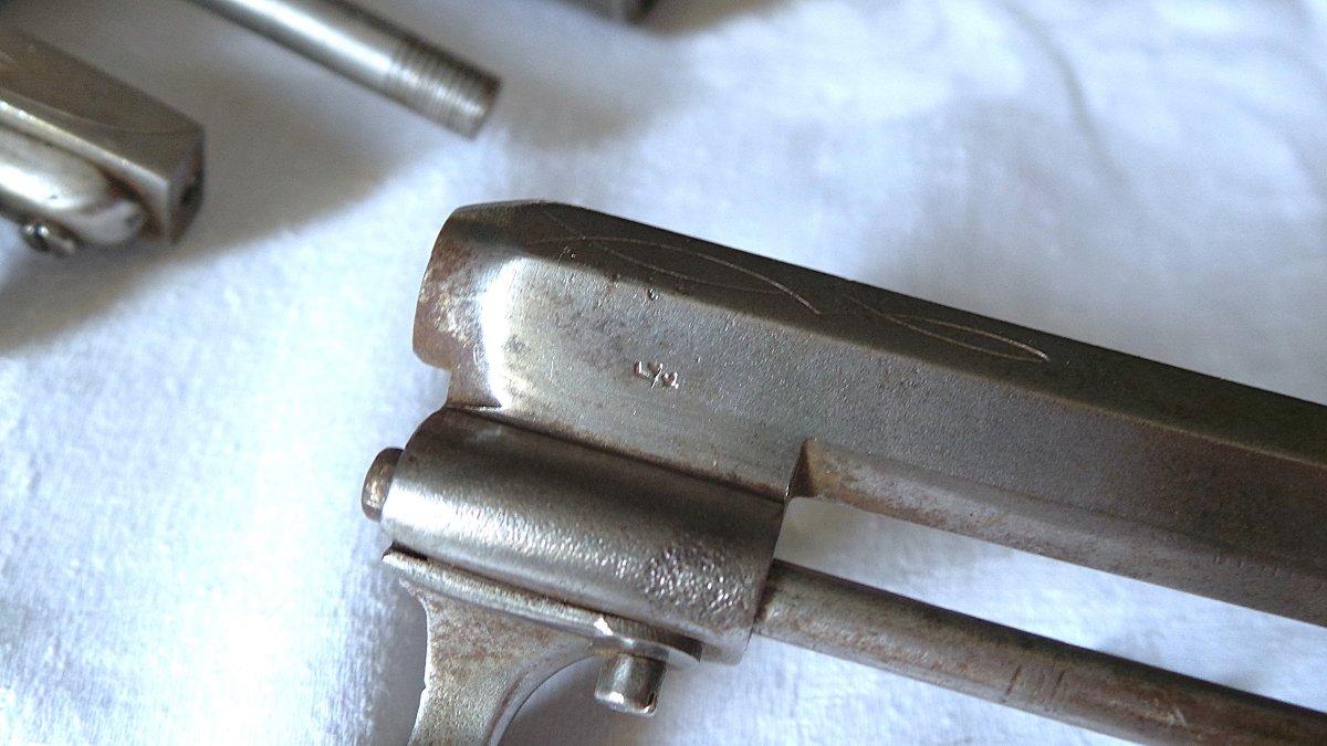 REVOLVER II° EMPIRE- CARCASSE OUVERTE A BROCHE- XIX°-photo-4