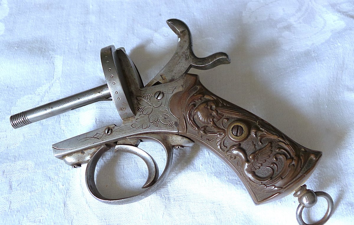 REVOLVER II° EMPIRE- CARCASSE OUVERTE A BROCHE- XIX°-photo-7