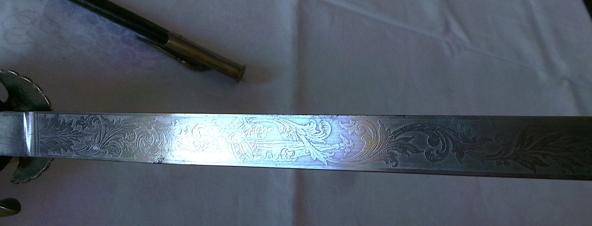 DAGUE DE CHASSE GERMANIQUE -XIX° - AVEC DEVISE "MIT GOTT FUR KAISER UND REICH " -photo-4