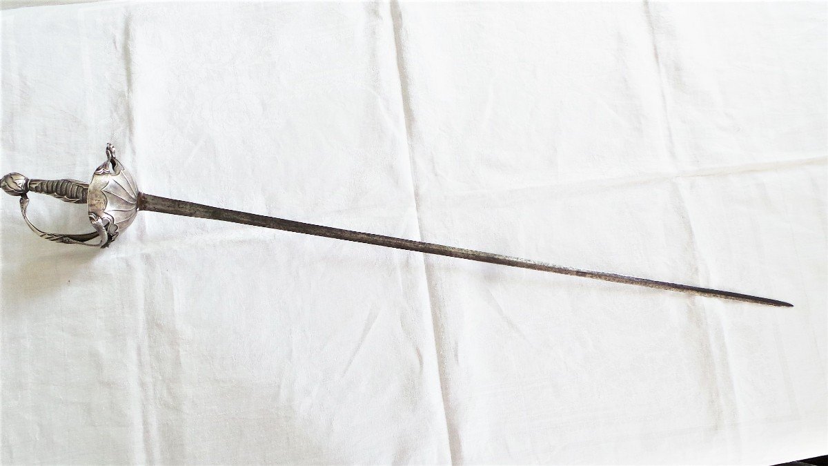 Sword "taza" Guard In Silver - XVIII ° - Louis XIV-louis XV--photo-2