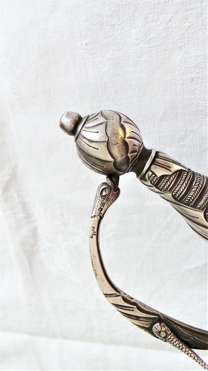 Sword "taza" Guard In Silver - XVIII ° - Louis XIV-louis XV--photo-8