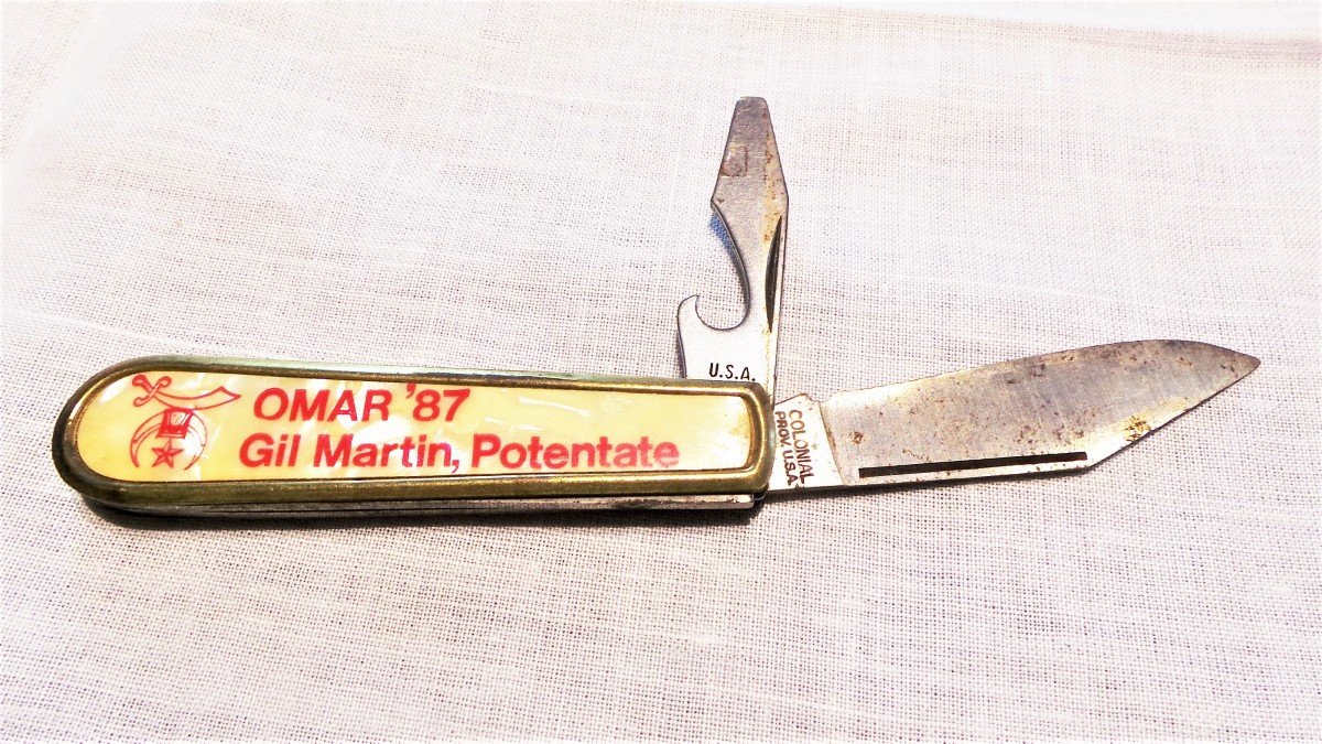 Masonic Pocket Knife From "shriners" Usa