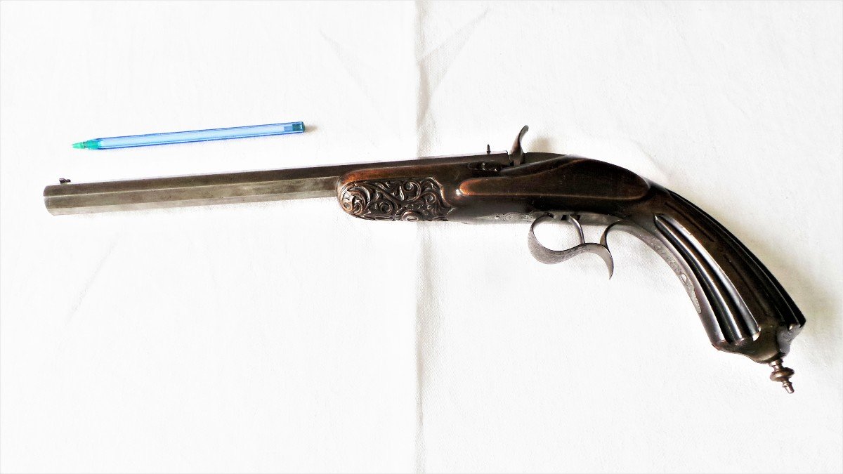 Imposing "flobert" Type Shooting Pistol - XIX° - 1870-photo-2