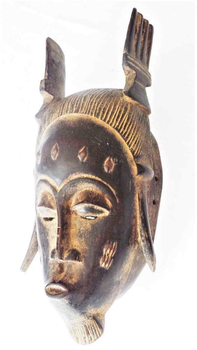 Baoule Mask Cote d'Ivoire Brown Patina