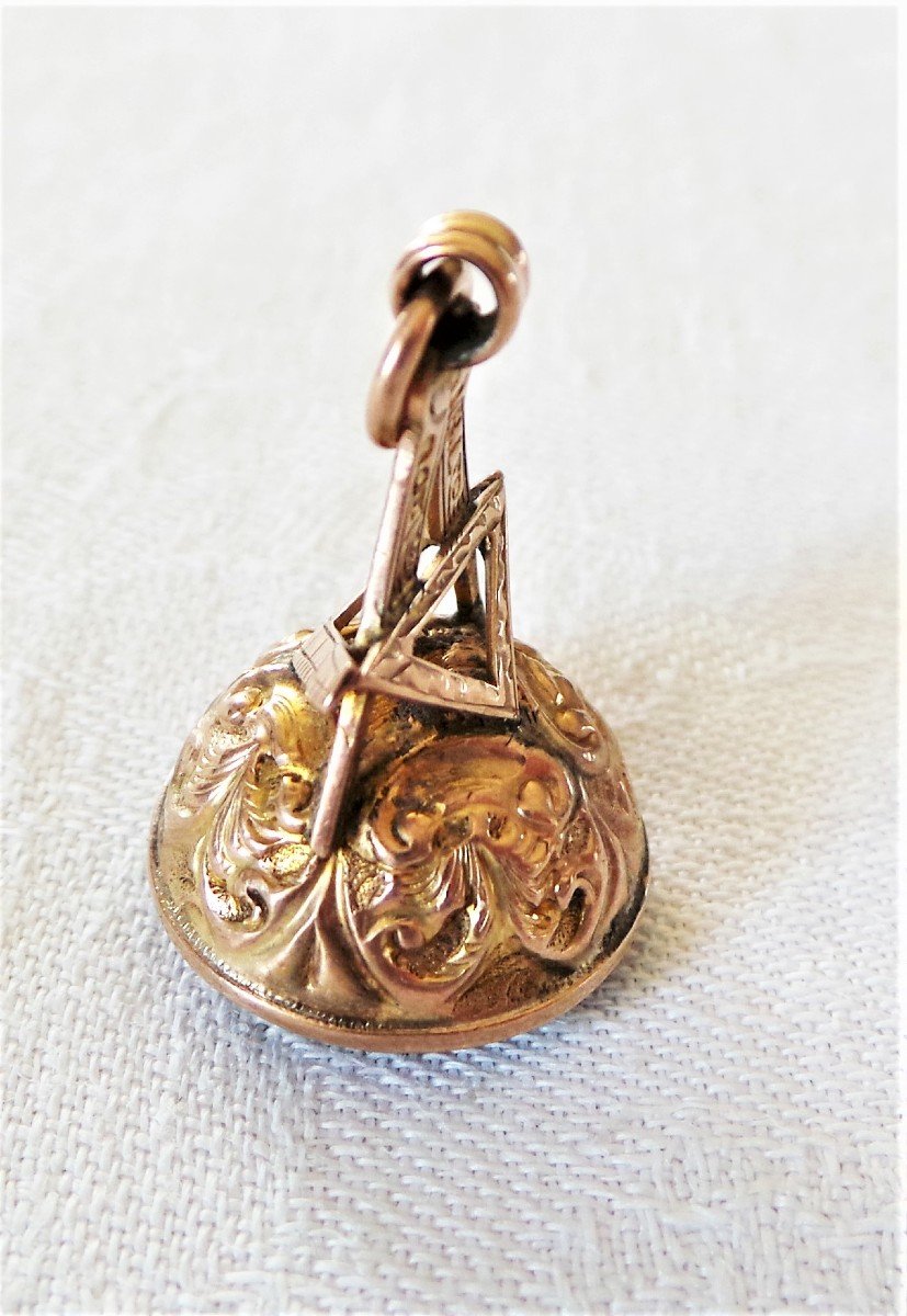 CACHET A CIRE PENDENTIF A SYMBOLE MACONNIQUE  - XIX° -photo-4