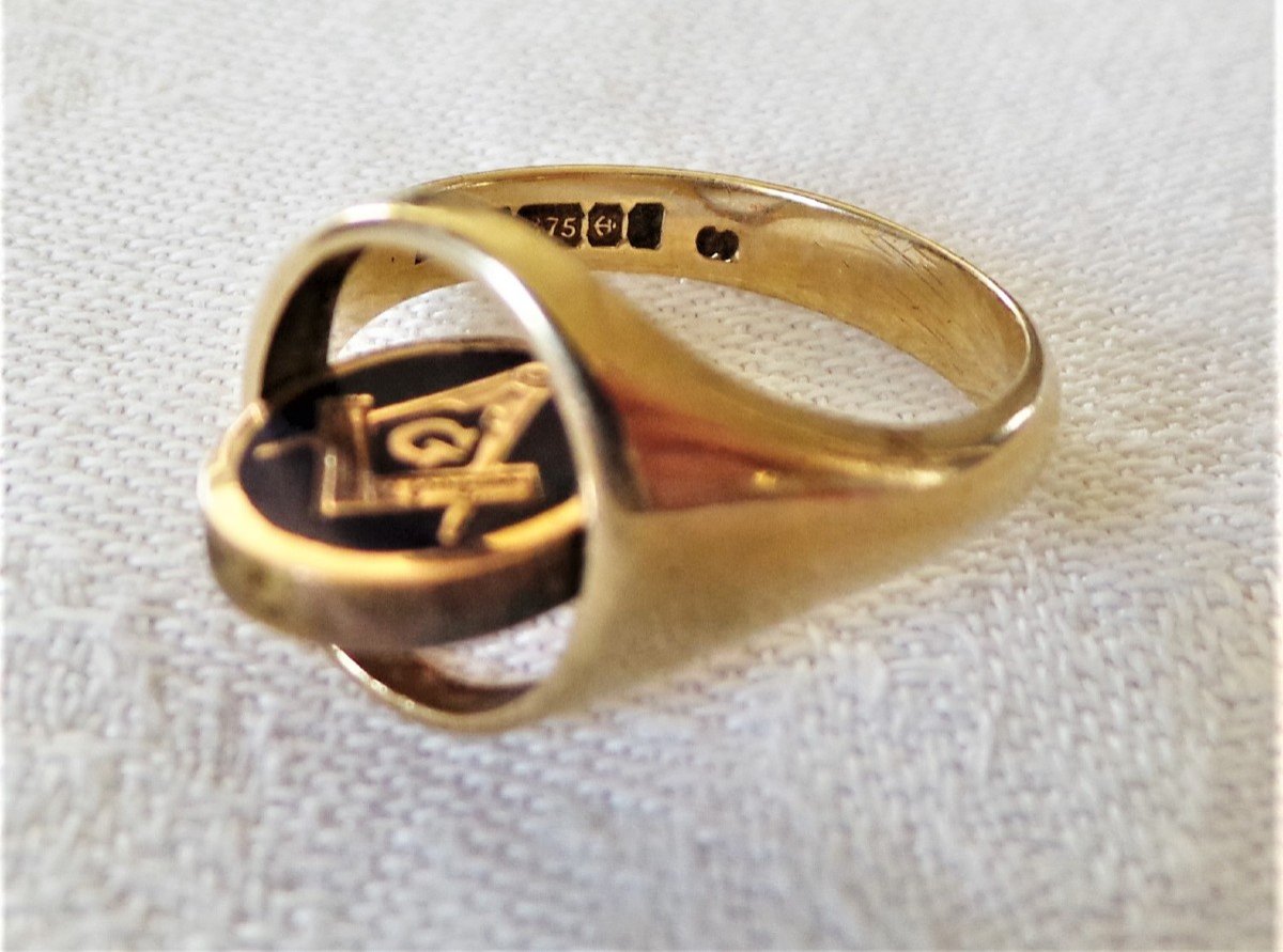 Reverso Masonic Signet Ring - Gold -
