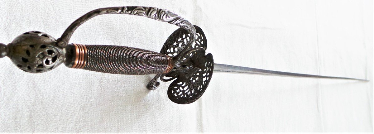 Officer's Sword - Louis XV - XVI - Blade Signed - XVIII°-photo-3