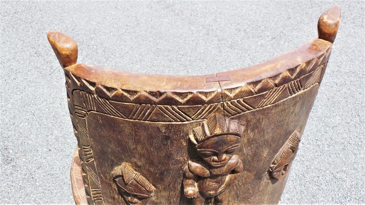 FAUTEUIL ZOOMORPHE  DE DIGNITAIRE - BAOULE - COTE d'IVOIRE - MI-XX° -photo-2